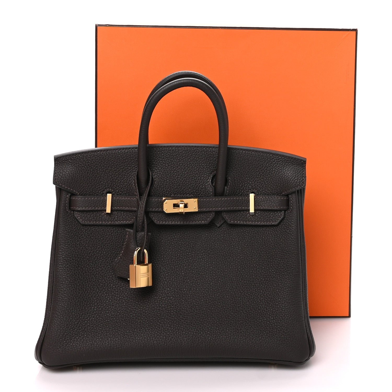 Hermes Togo Birkin 25 Bai Brun