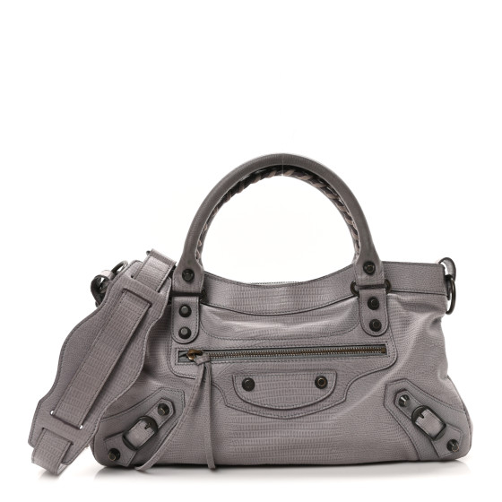 Balenciaga Agneau Lizard Embossed Classic Hardware First Fer