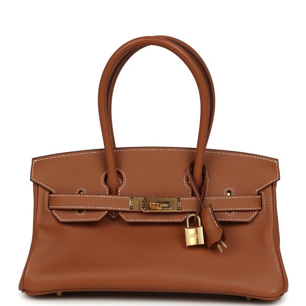 Hermes Pre-owned Hermes Shoulder Birkin Light 29 Gold Evercolor Gold Hardware