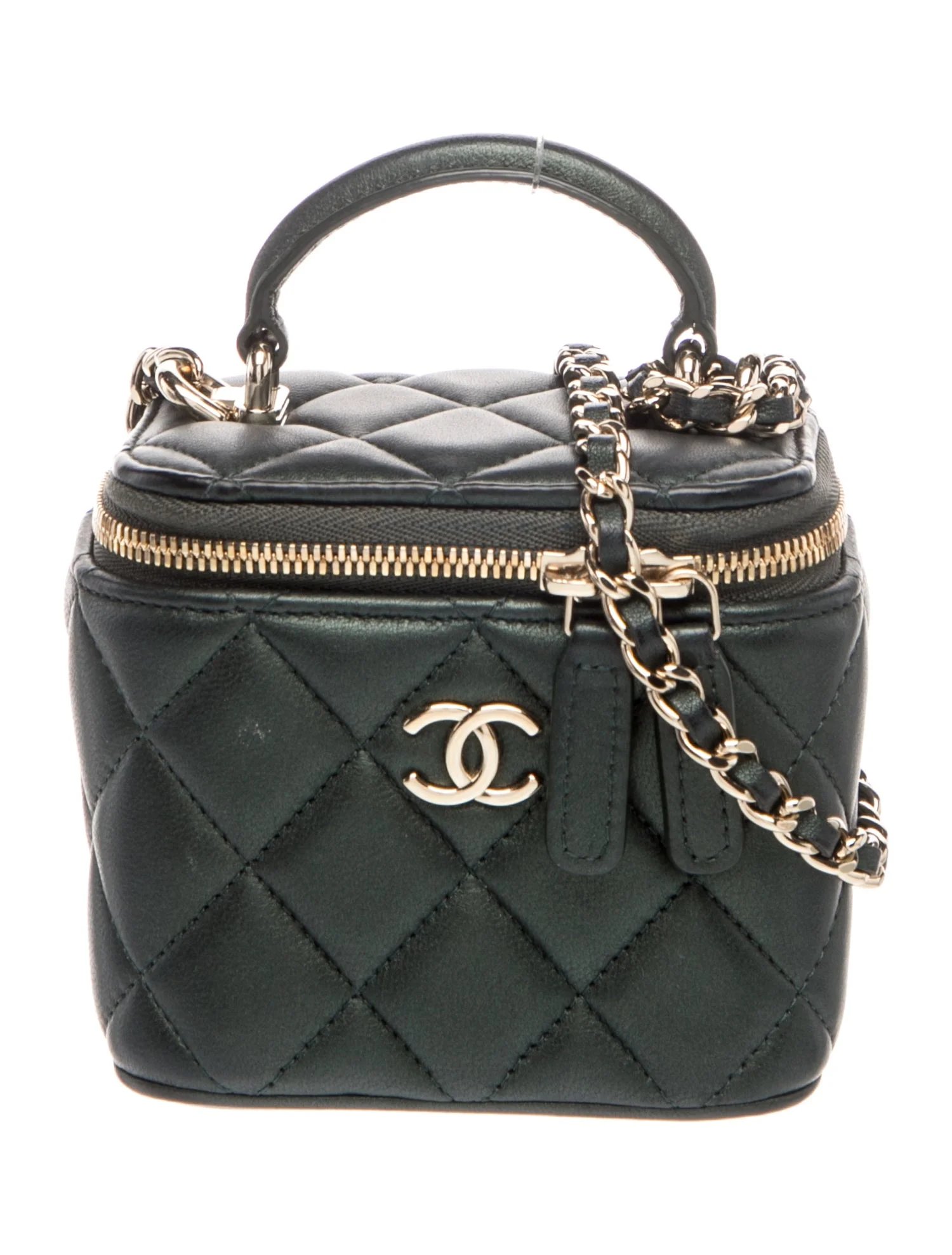Iridescent Mini Top Handle Vanity Case