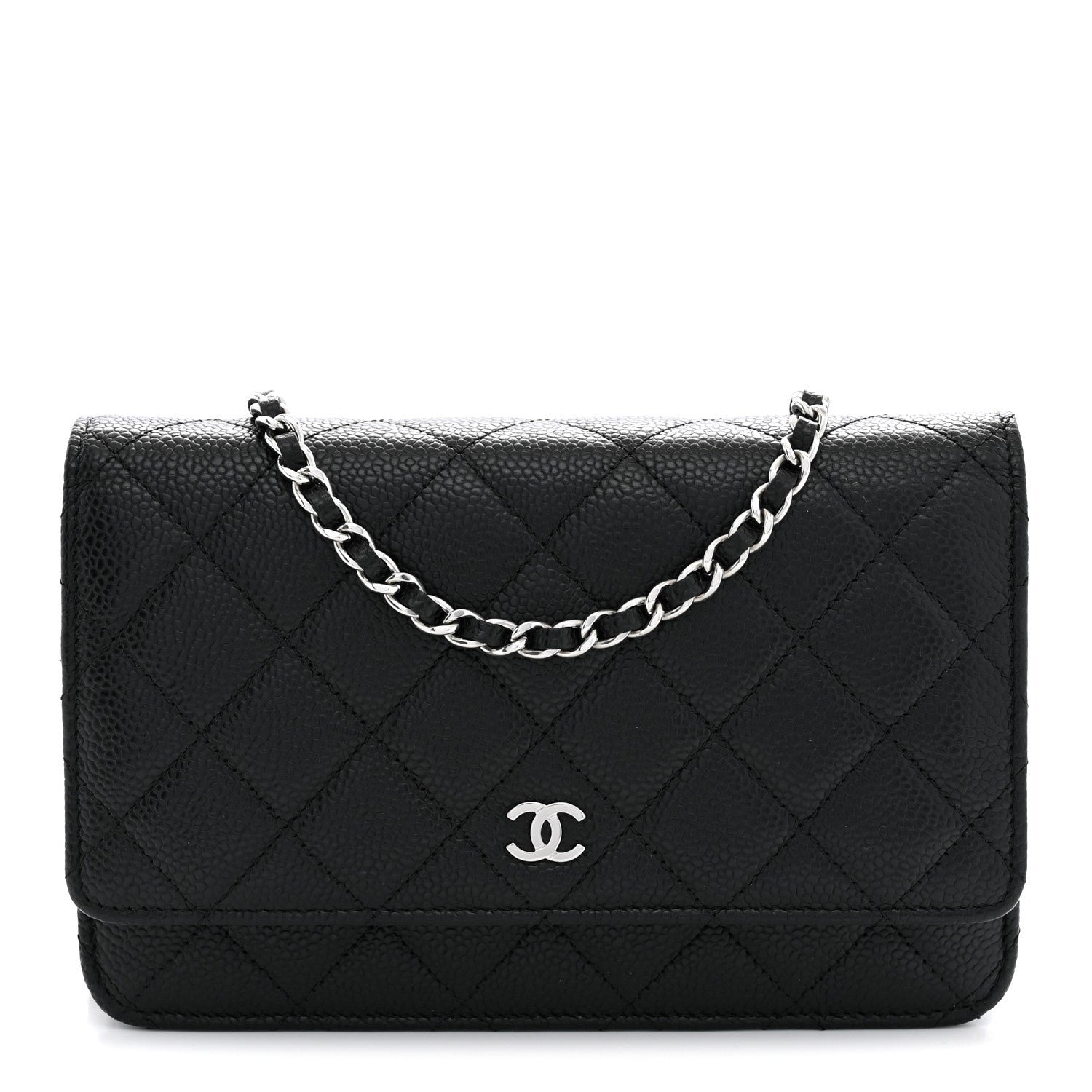 Chanel Caviar Quilted Wallet on Chain WOC Black