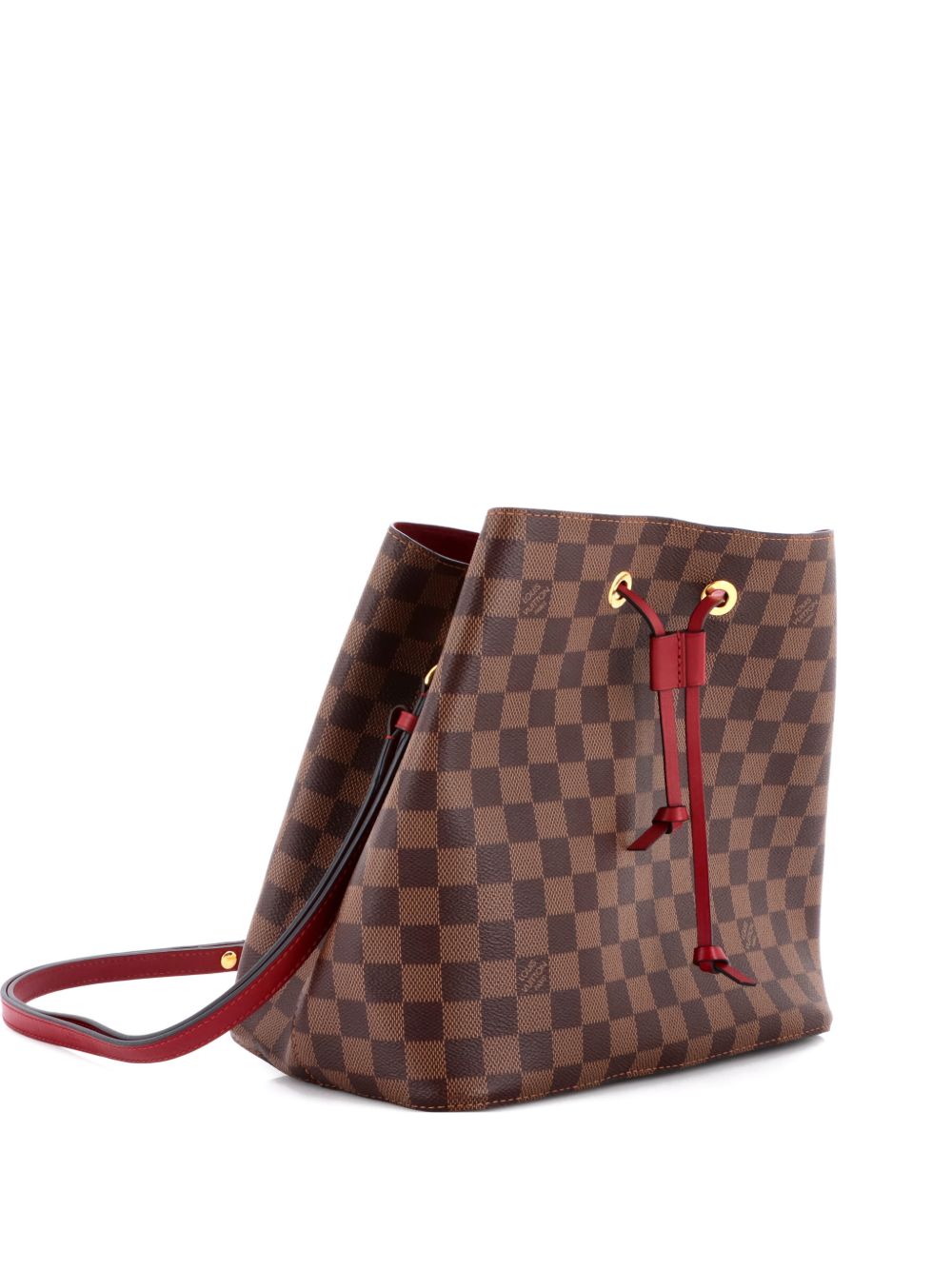 Louis Vuitton NeoNoe Handbag Damier with Leather MM bucket bag