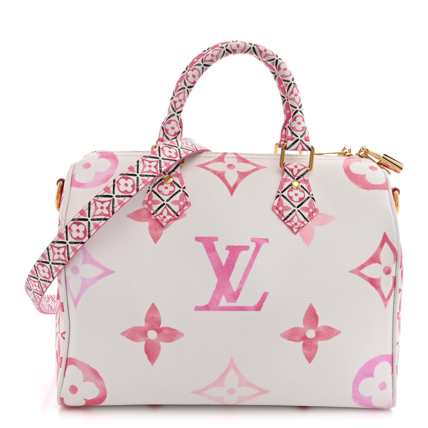 Louis Vuitton Monogram Giant By The Pool 2.0 Speedy Bandouliere 25 Rose