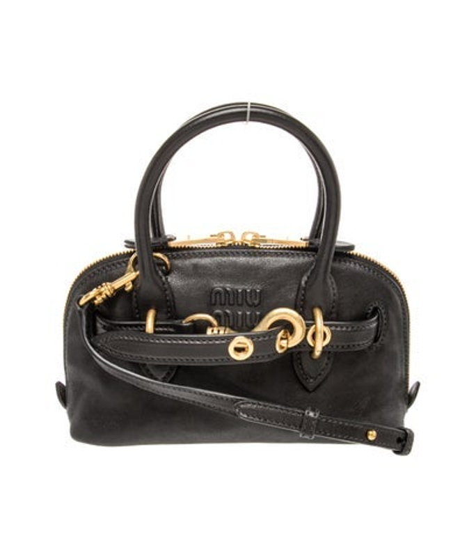 Miu Miu Miu Leather Top Handle Bag
