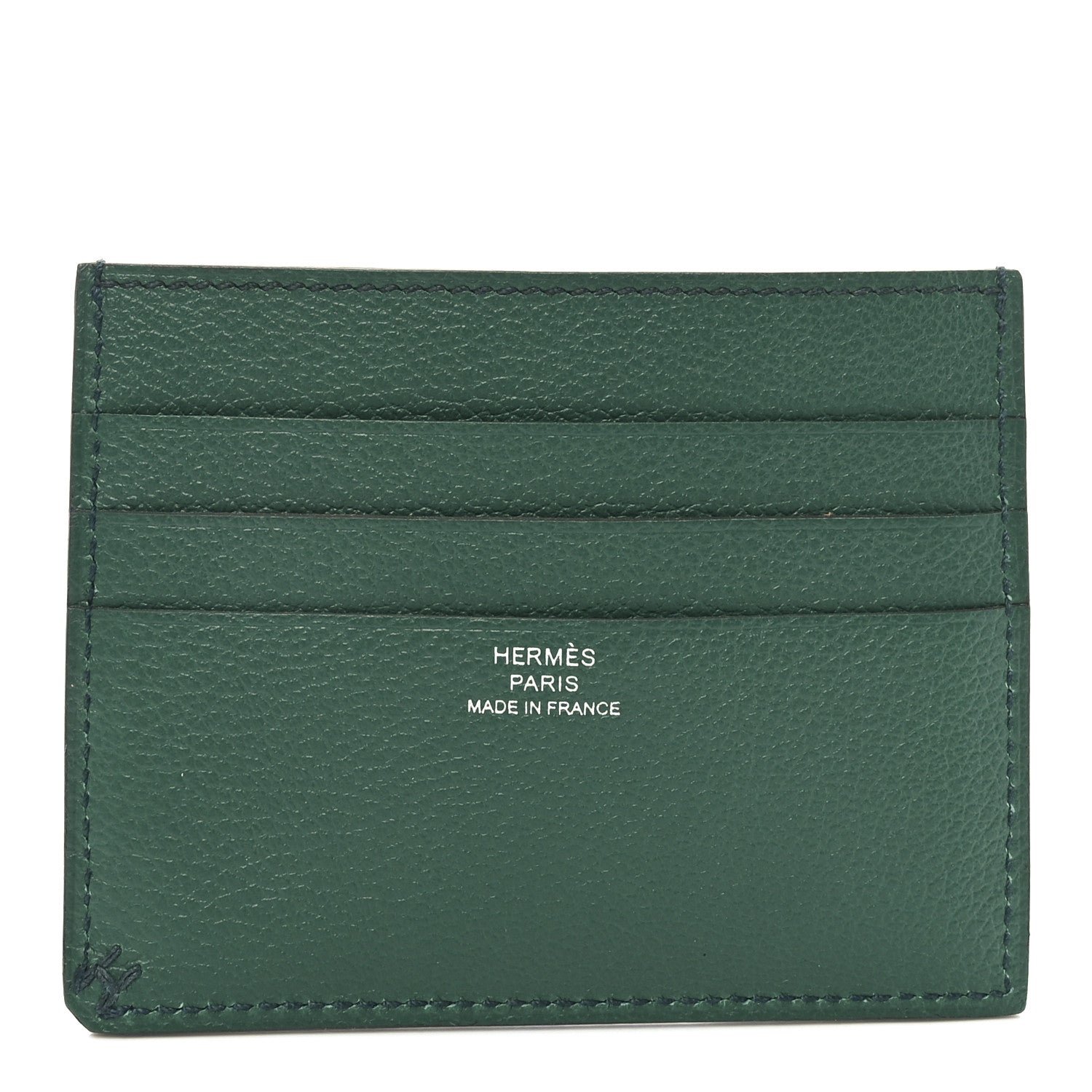 Hermes Evercolor H Sellier Card Holder Vert Moyen Vert Cypress