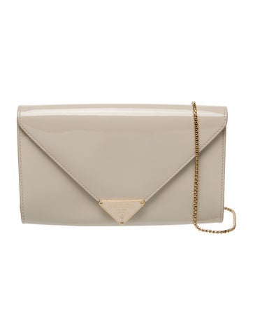 Enameled Metal Triangle Clutch Mini