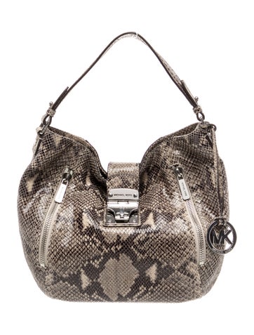 Embossed Leather Top Handle Bag