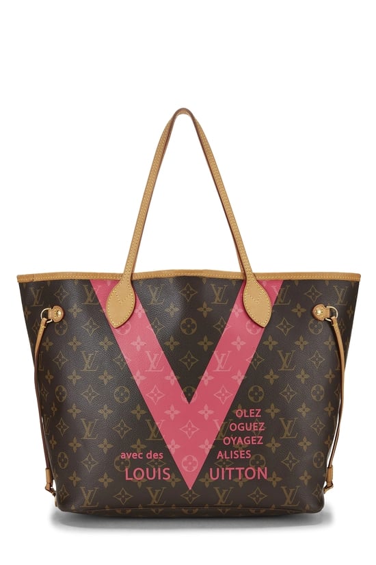 Pink Monogram V Neverfull MM