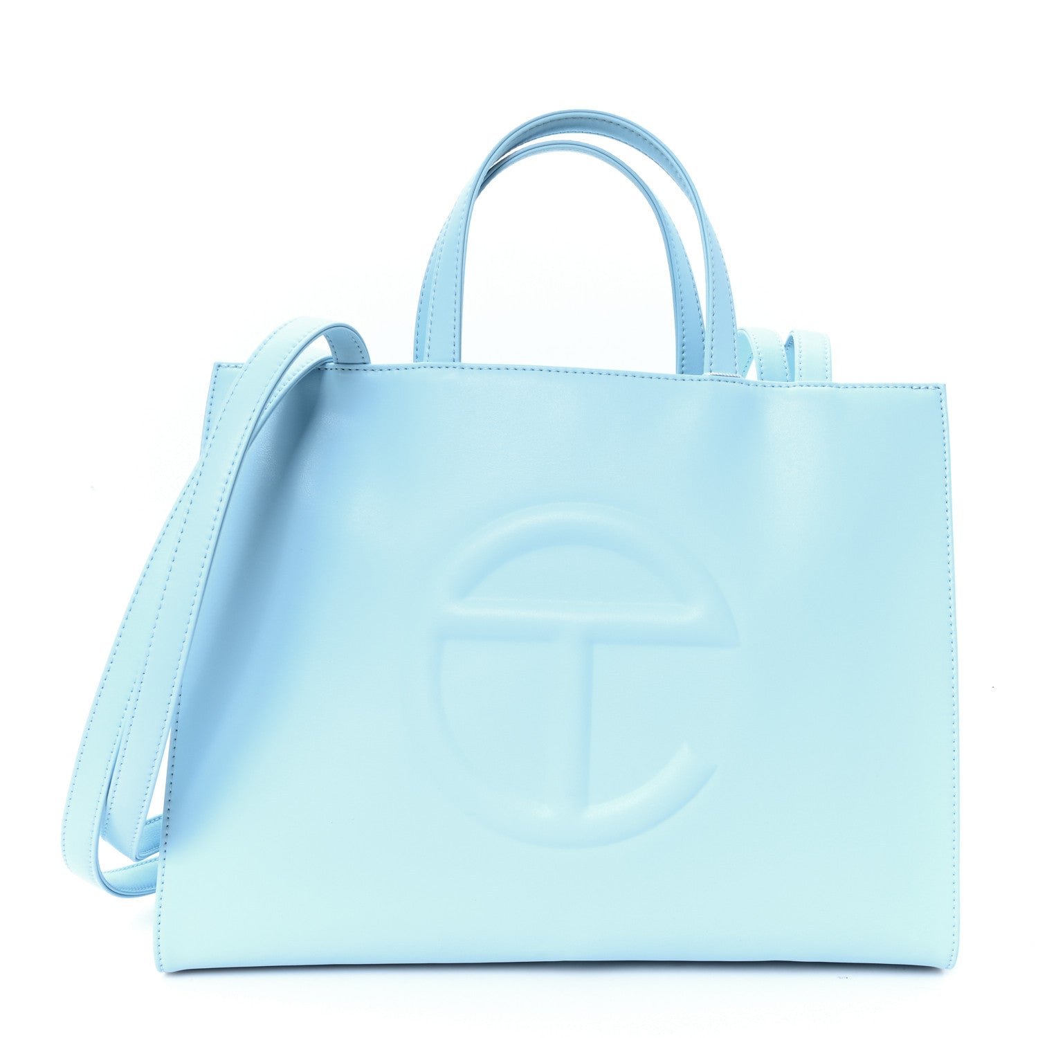 Telfar Vegan Leather Medium Shopping Bag Pool Blue