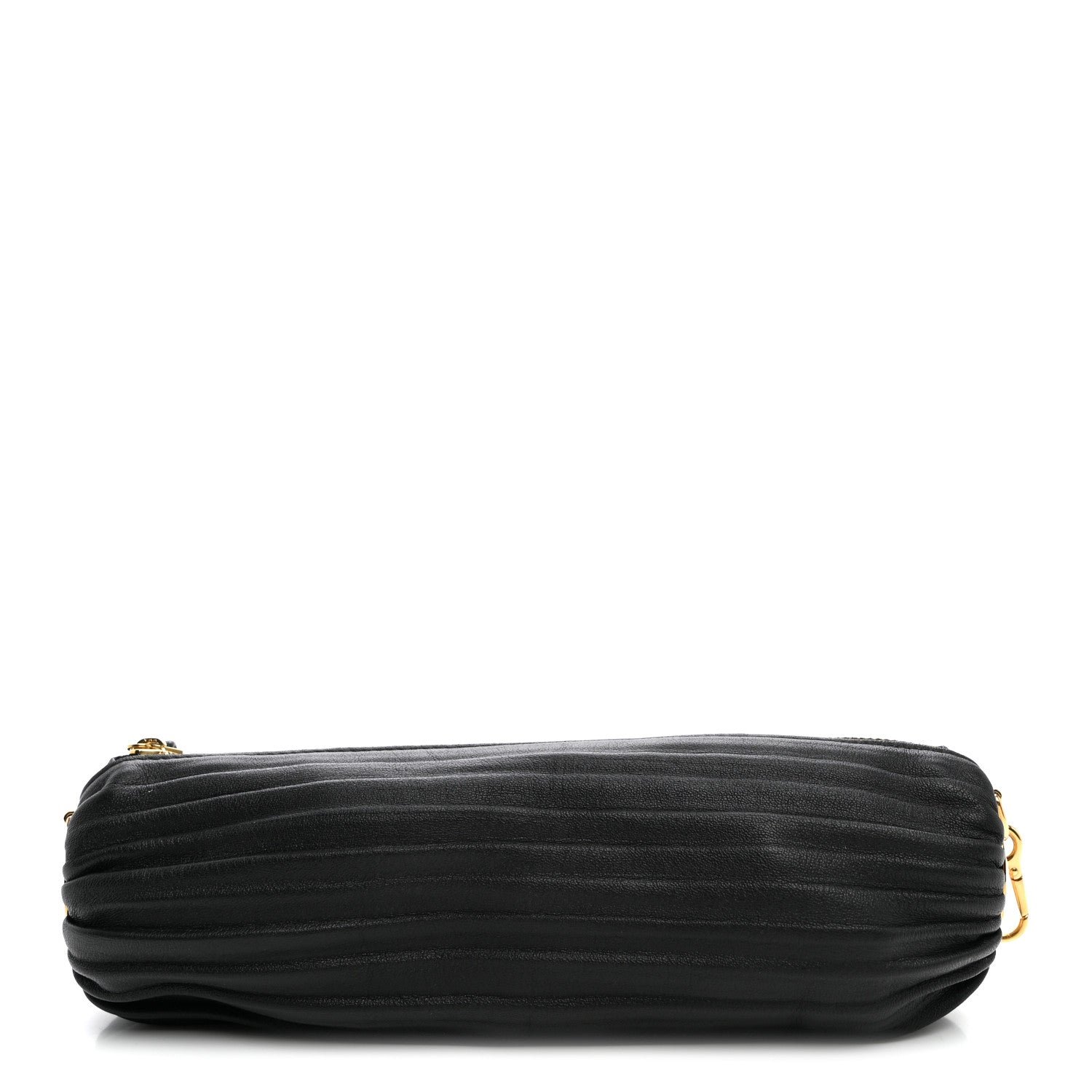 Loewe Lambskin Pleated Bracelet Clutch Black