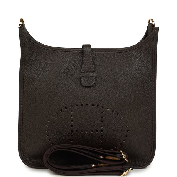 Hermes Evelyne III PM Ebene Clemence Gold Hardware