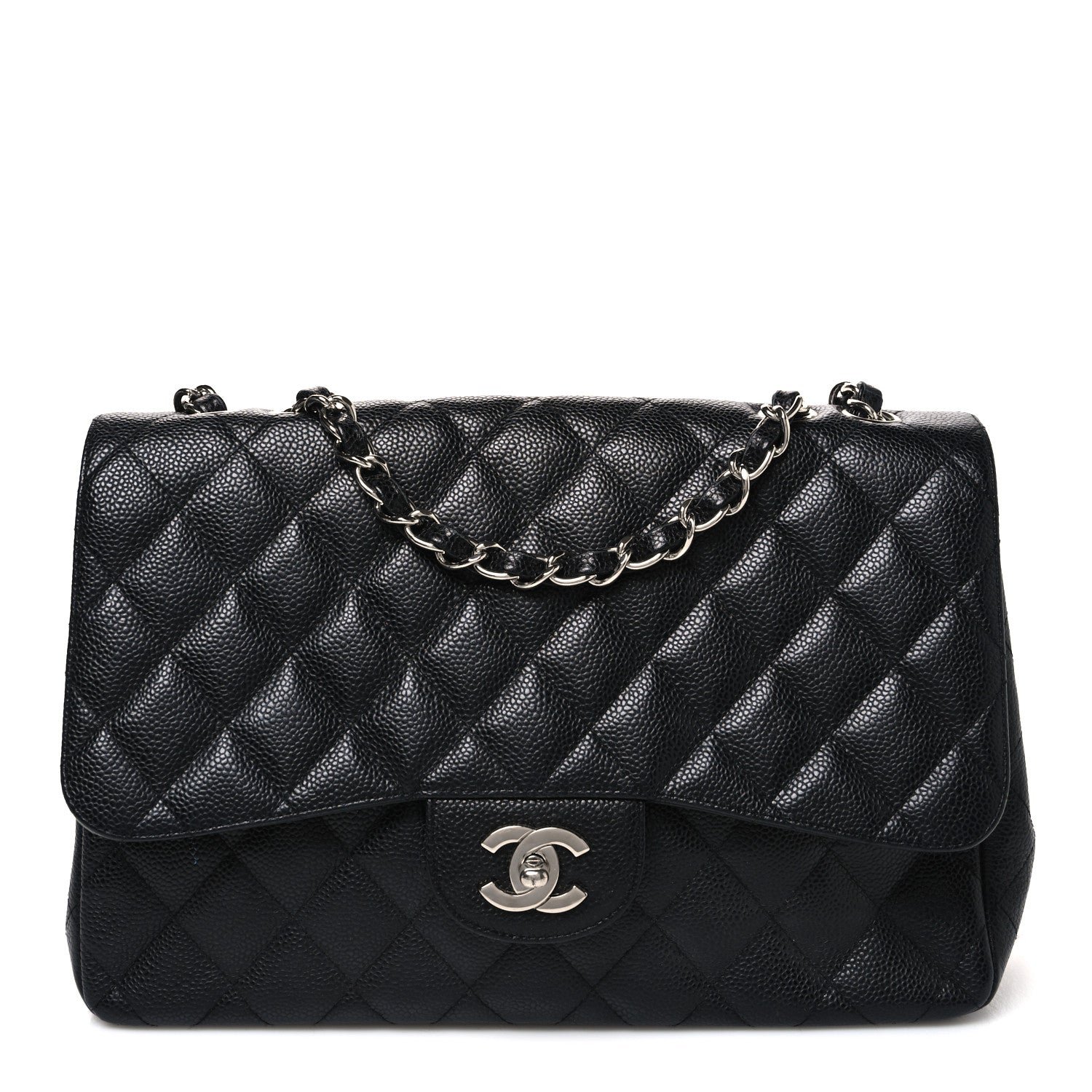 Chanel Caviar Quilted Jumbo Single Flap Black