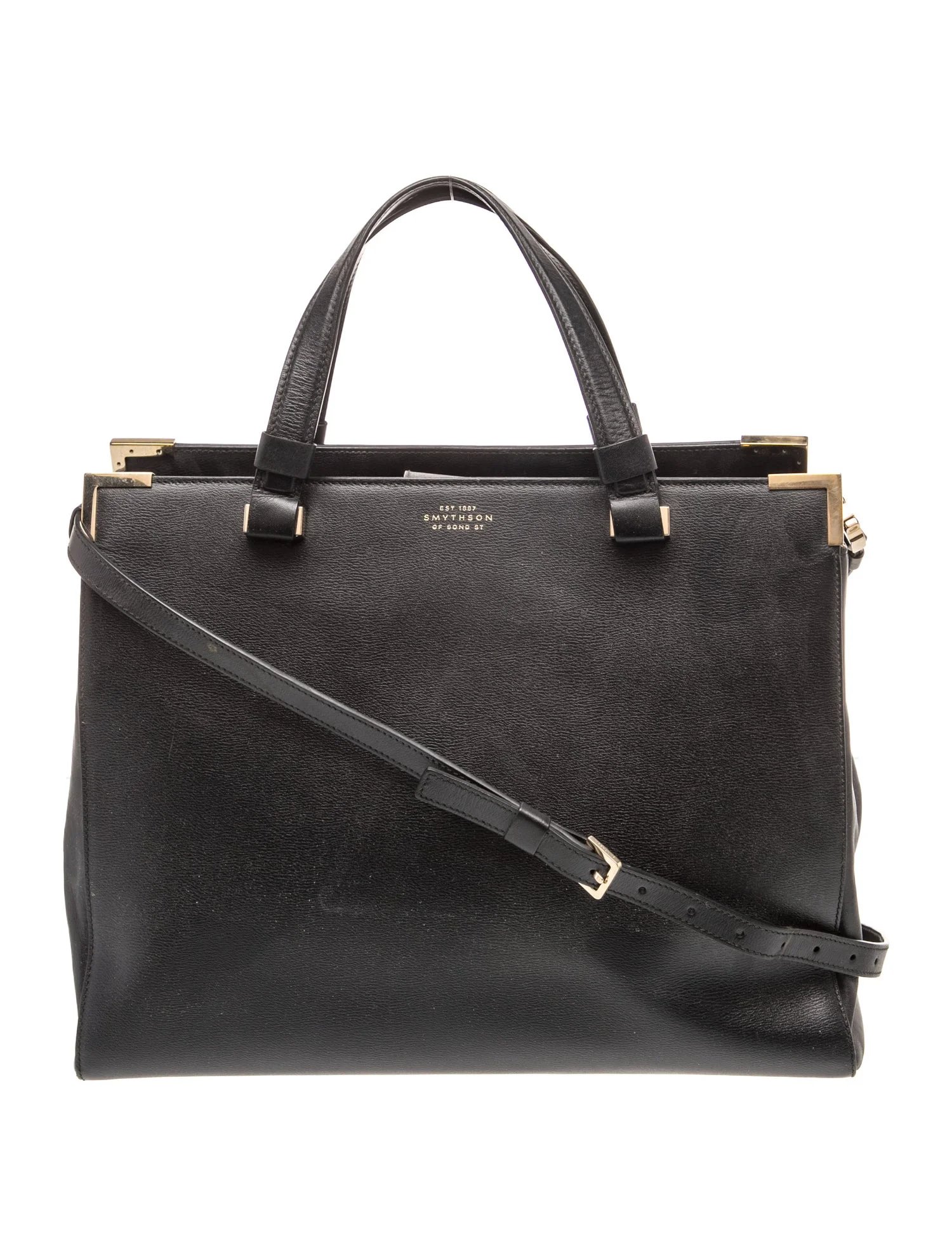 Smythson Leather Top Handle Bag
