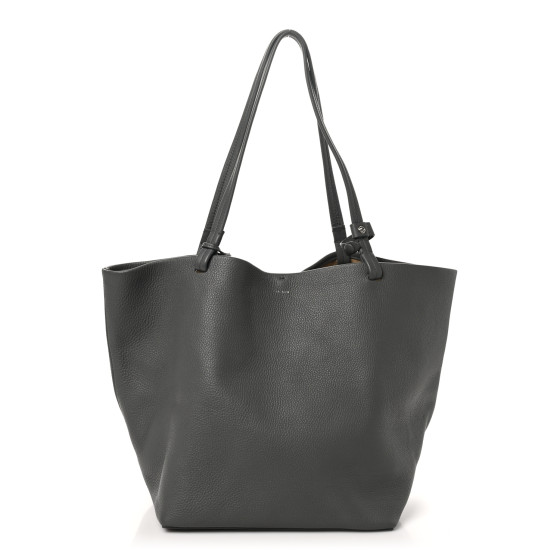 The Row Grained Calfskin Park Tote Three Charcoal