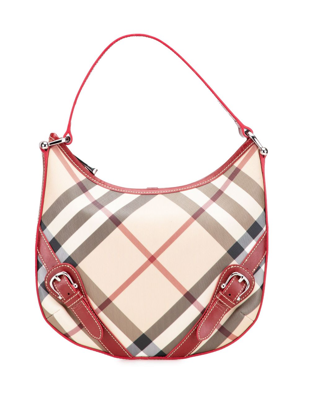 Burberry 2000-2017 Supernova Check Coated Canvas Larkin hobo bag