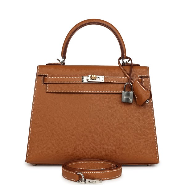 Hermes Kelly Sellier 25 Gold Epsom Electrum Hardware