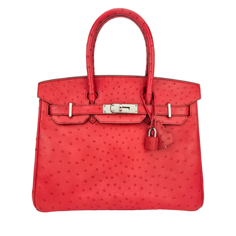 Bougainvillier Ostrich Birkin 30 Palladium Hardware, 2011