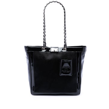 Pony Hair and Patent Mademoiselle Turnlock Tote