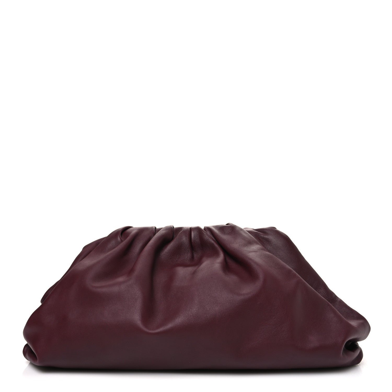 Bottega Veneta Smooth Butter Calf The Pouch Oversized Clutch Bordeaux