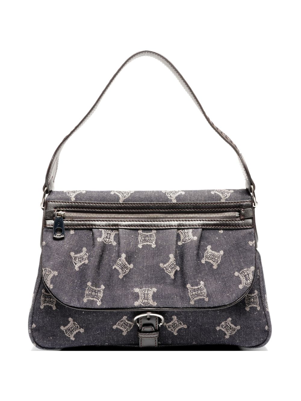 2000s printed denim shoulder bag