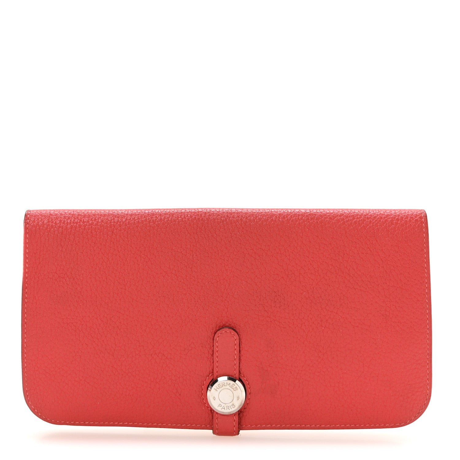 Hermes Togo Dogon Recto Verso Wallet Rouge Pivoine