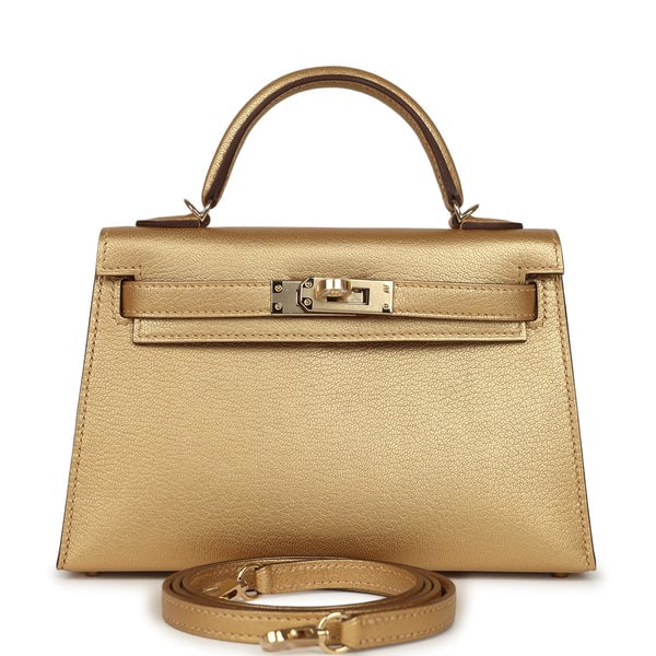 Hermes Kelly Sellier 20 Dore Chevre Chamkilight Permabrass Hardware