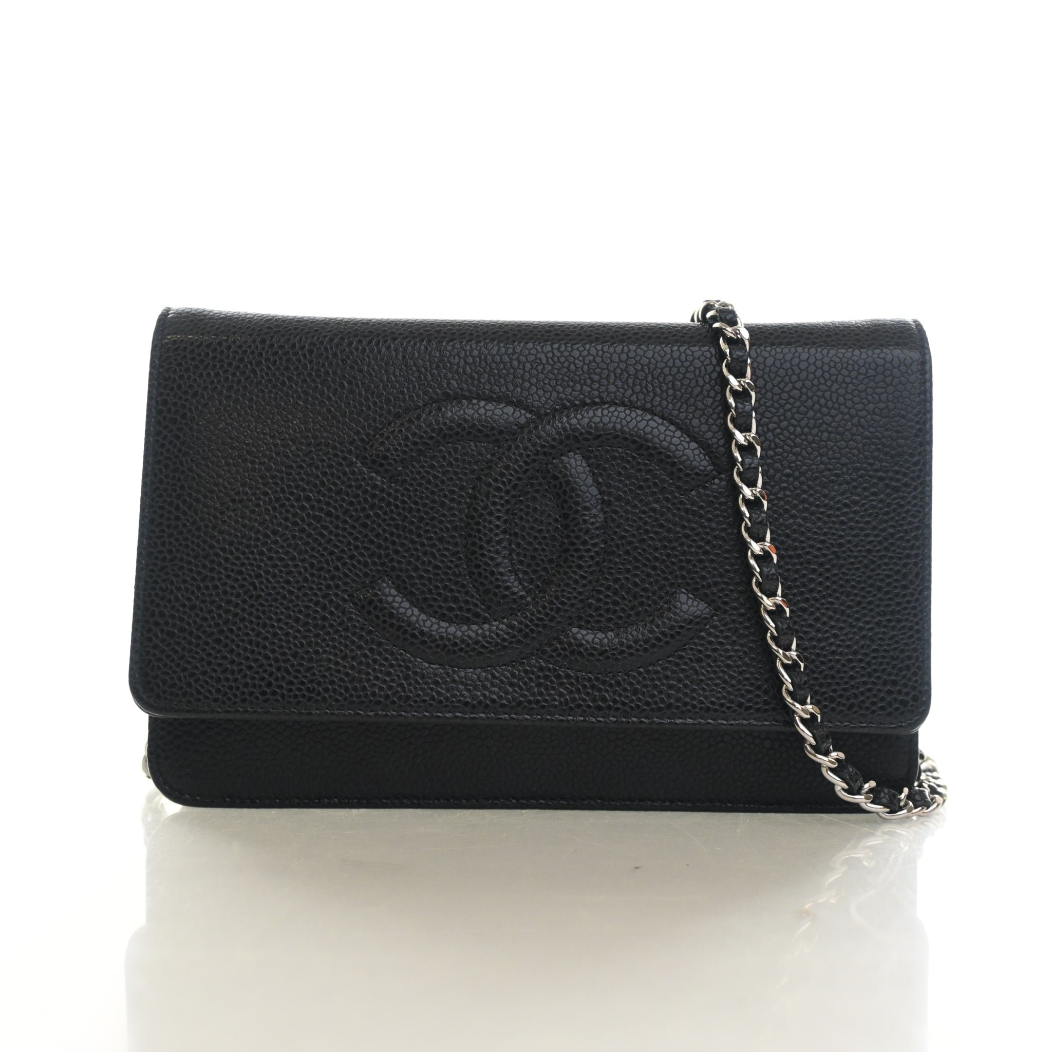 Chanel Caviar Timeless CC Wallet On Chain (WOC)