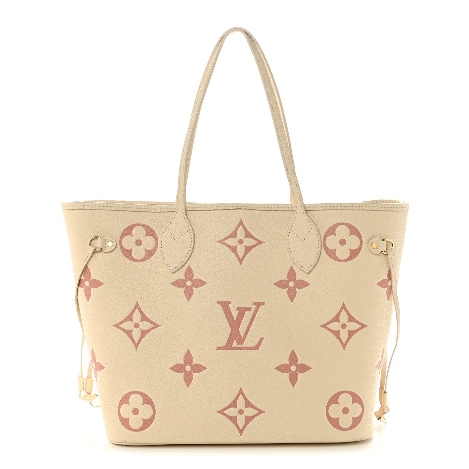 Louis Vuitton Empreinte Monogram Giant Neverfull MM   Creme Rose Trianon