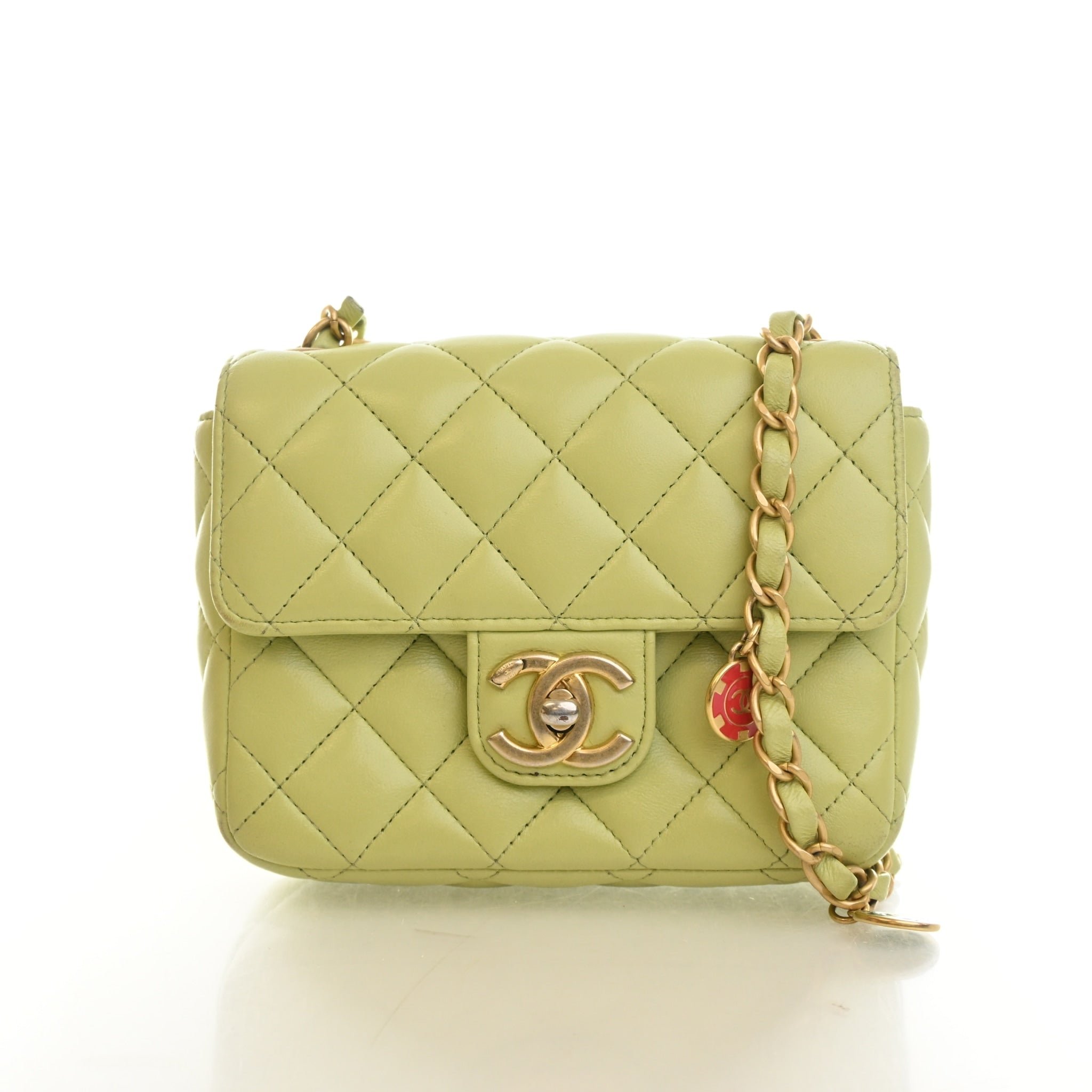 Chanel Mini Lambskin Casino Royale Square Flap Bag