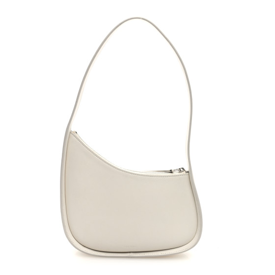 The Row Smooth Calfskin Half Moon Shoulder Bag New Ivory