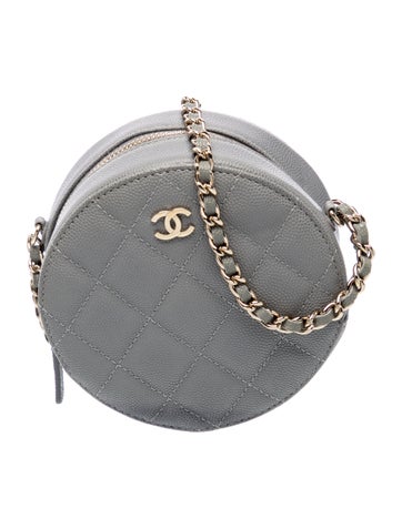 Caviar Round Clutch w/ Chain