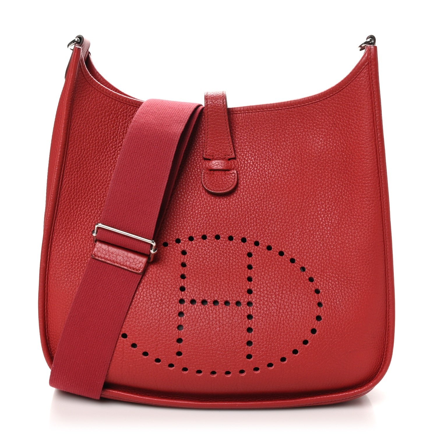 Hermes Taurillon Clemence Evelyne III GM Rouge Garance
