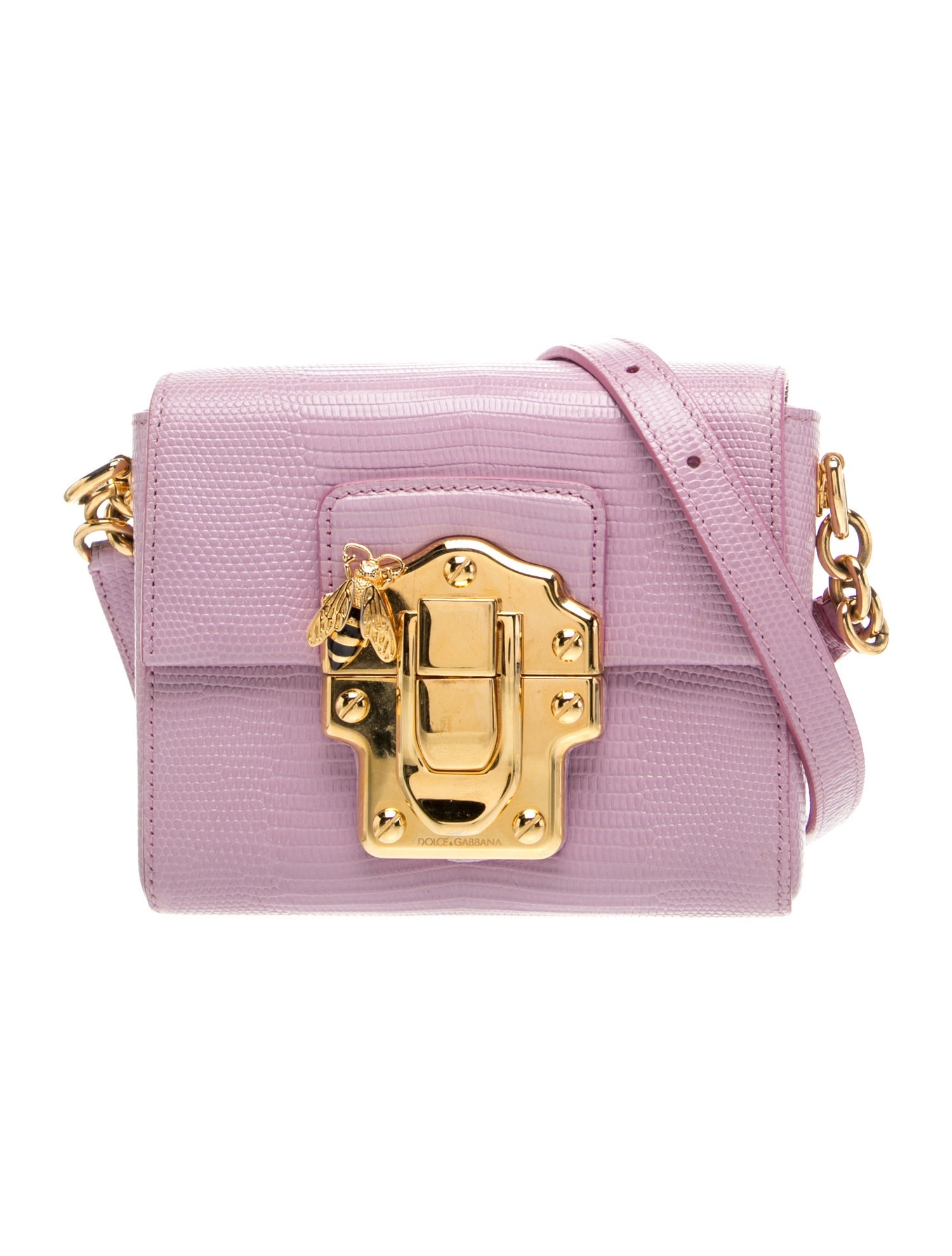 Embossed Leather Lucia Crossbody Bag Mini