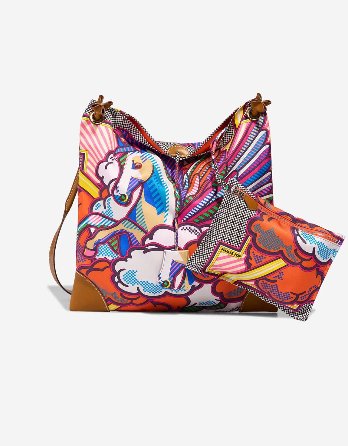 Hermes 
		Silky City 33 Silk / Barenia Fauve / Multicolour    