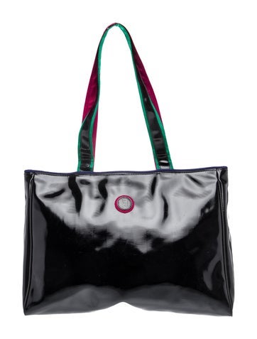 Vinyl Black Tote Bag