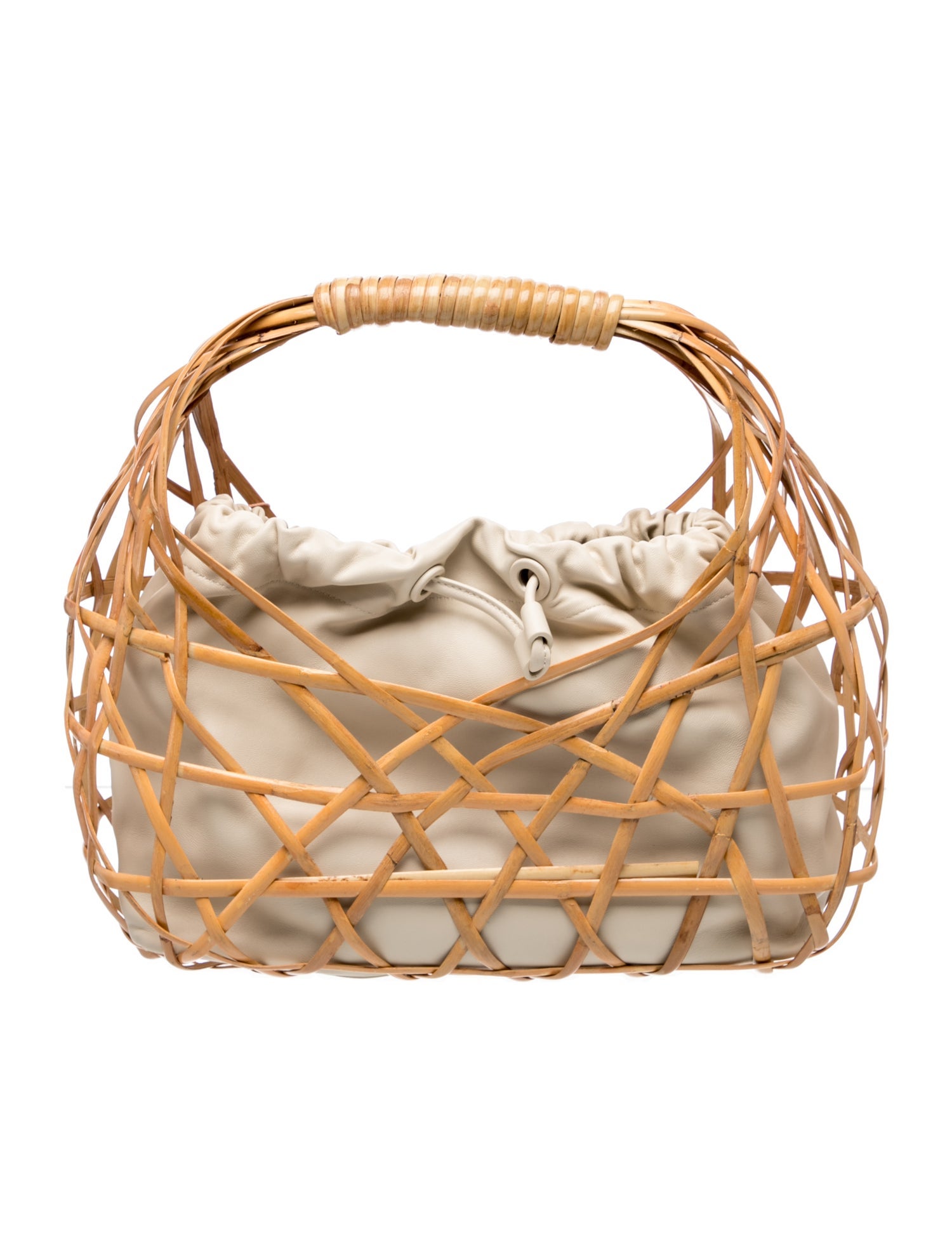 Wicker Top Handle Bag