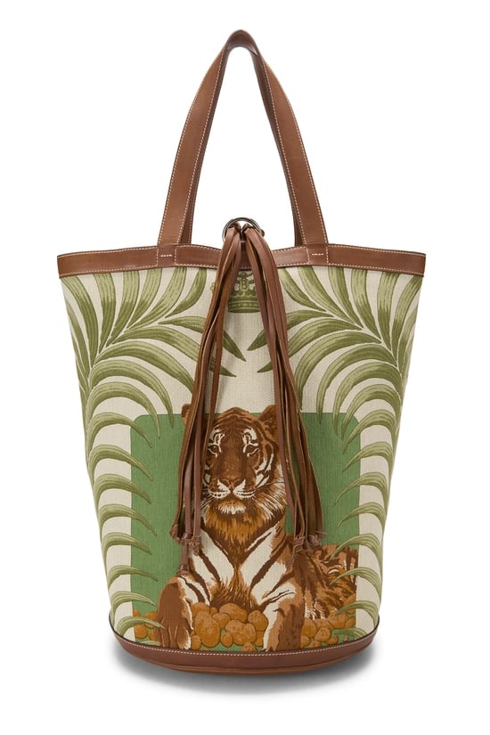 Multicolor Toile Tiger Royale Bucket Bag