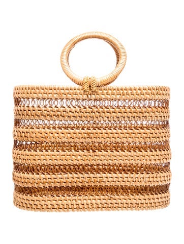Raffia Top Handle Bag