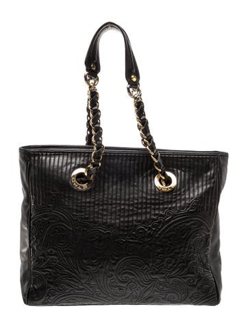 Etro Leather Top Handle Bag