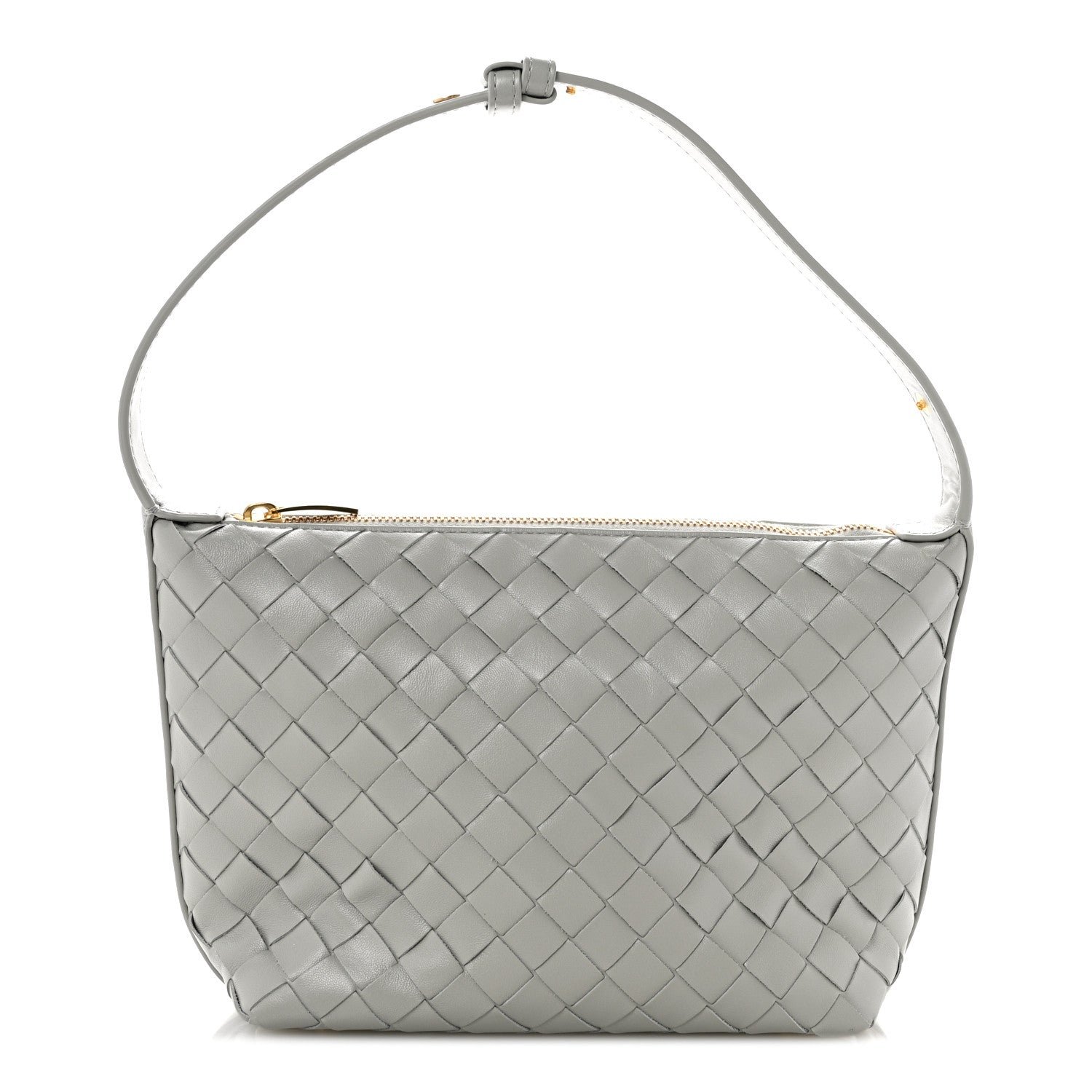 Bottega Veneta Calfskin Nappa Intrecciato Mini Wallace Agate Grey