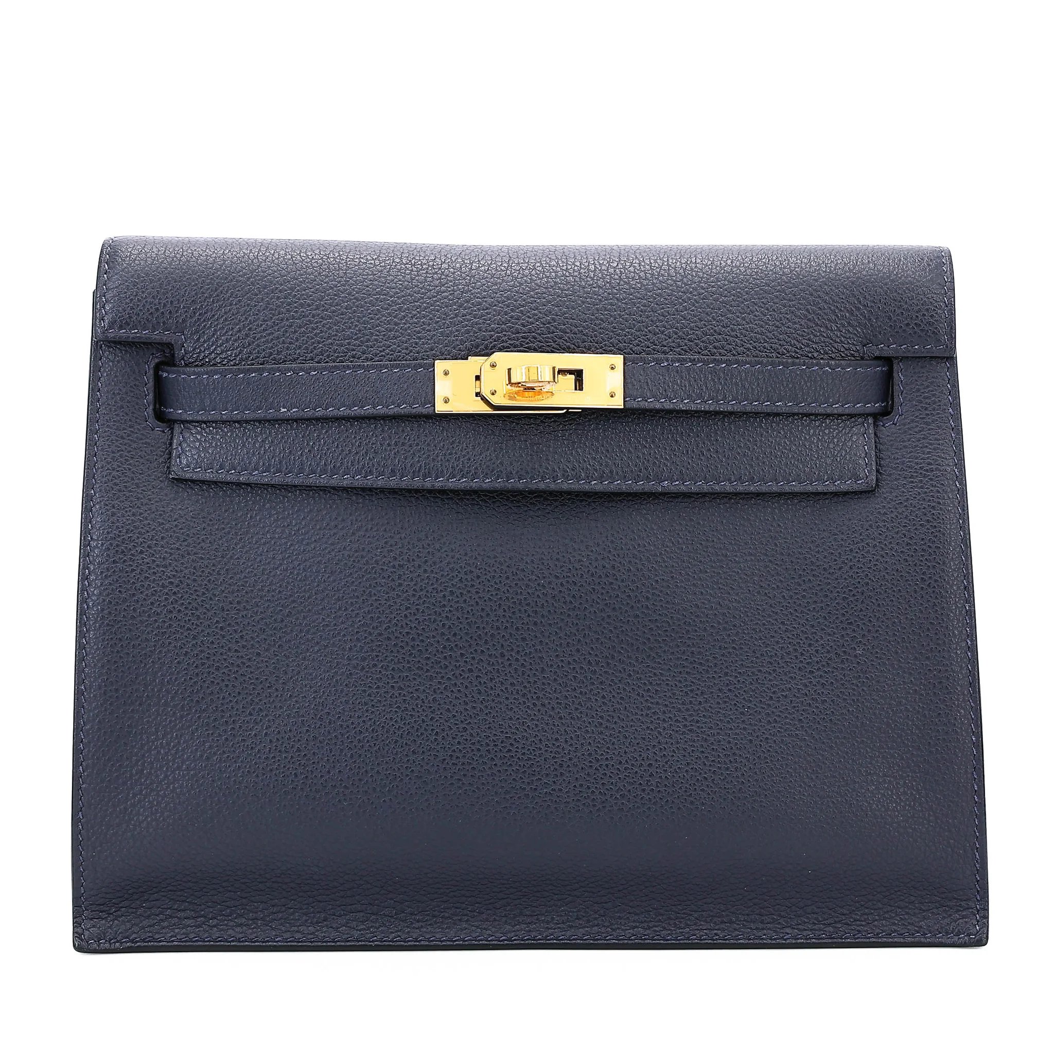 Excellent ( Rank SA ) HERMÈS Kelly Danse Bleu Nuit (2Z) Evercolor Gold hardware Y (2020)