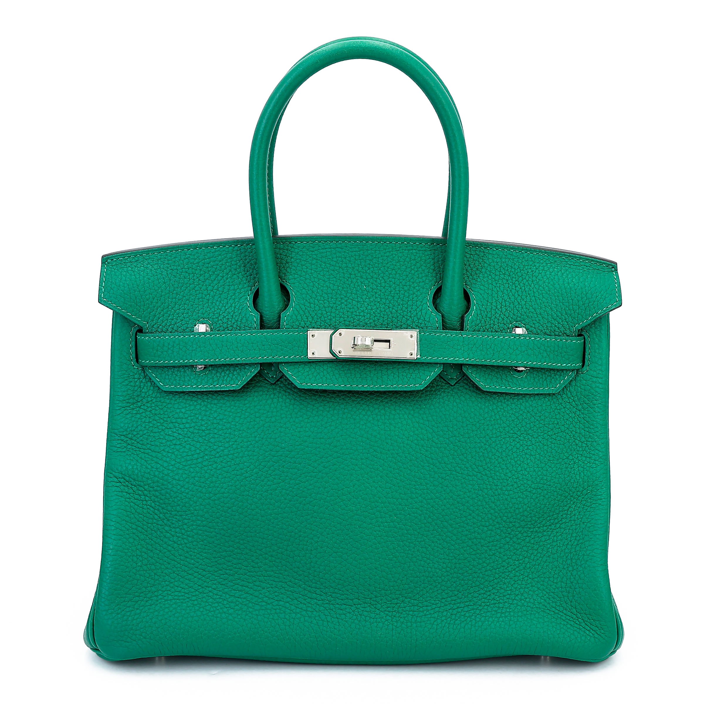 Unused ( Rank NS ) HERMÈS Birkin 30 Verso Vert Vertigo (U4) Vert Fonce (67) Togo Palladium hardware C (2018)