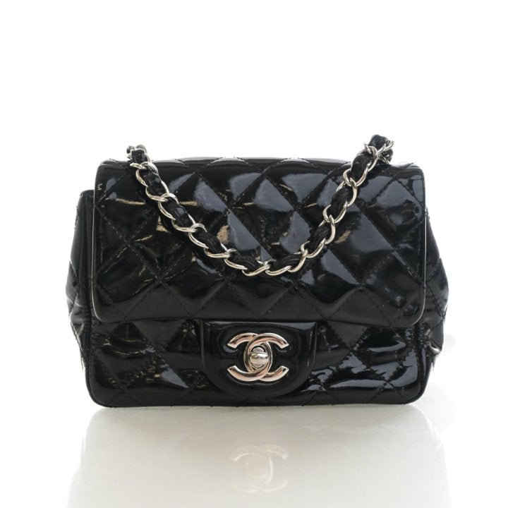 Chanel Mini Patent Square Classic Flap Bag