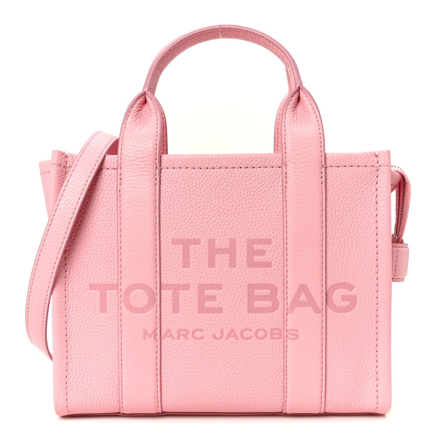 Marc Jacobs Grained Calfskin Small The Tote Bag Ribbon Pink