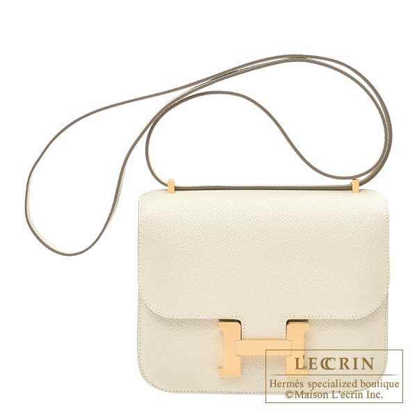 Hermes Hermes Constance mini Mirror Craie Epsom leather Gold hardware