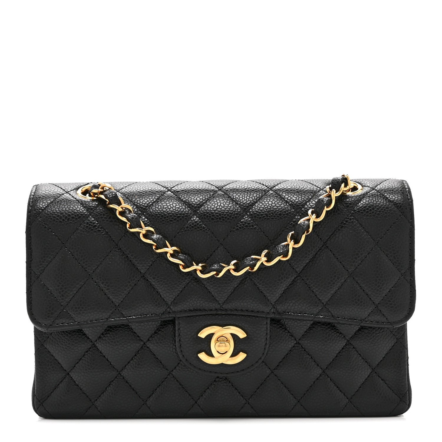 Chanel Lambskin Quilted Small Double Flap Black