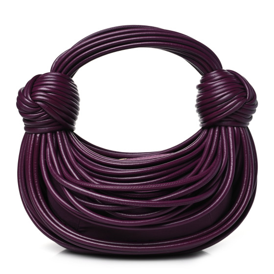 Bottega Veneta Nappa Mini Tubular Double Knot Grape