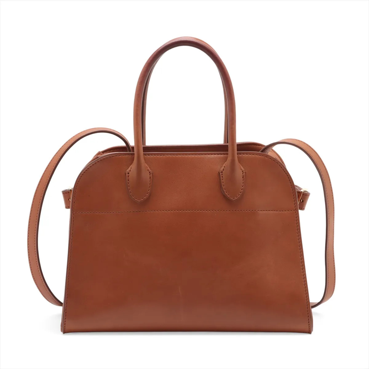 The Row Soft Margot 10 Leather 2 Way Handbag Brown
