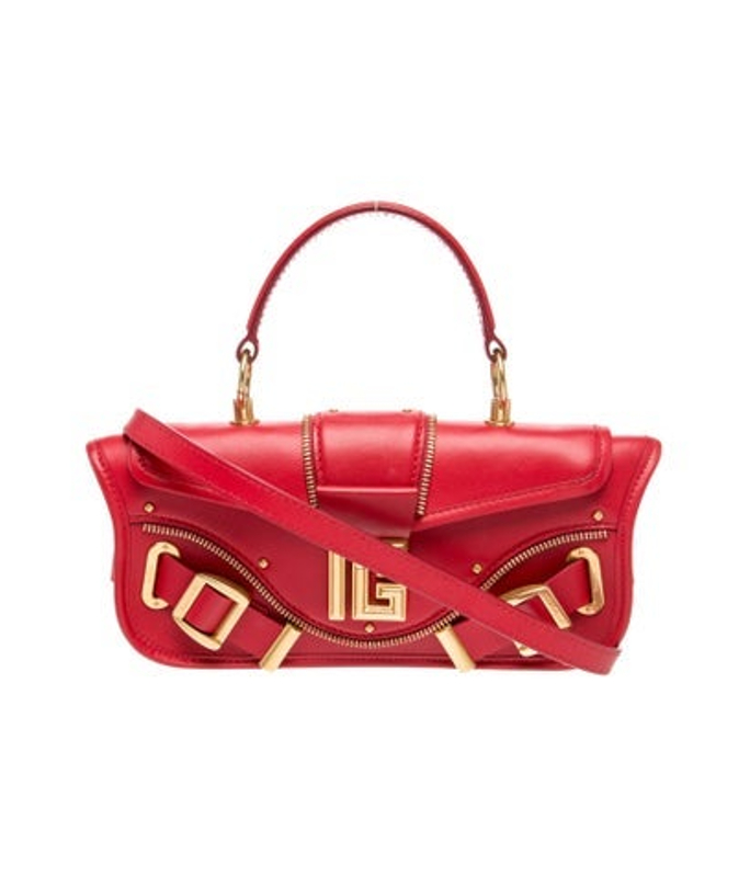 Balmain Leather Top Handle Bag