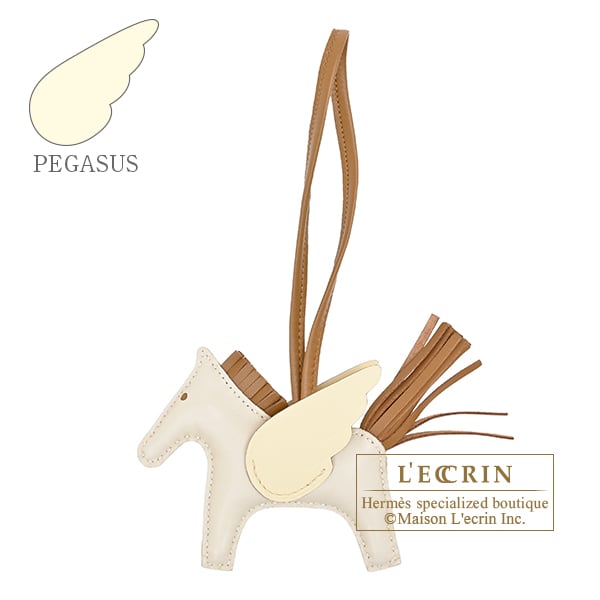 Hermes Rodeo charm Pegasus PM Craie/Kraft/Jaune milton Agneau/Swift leather